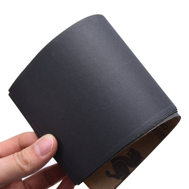 LANHU Abrasive Dry Wet Waterproof Sandpaper Sheets Assorted Grit of 400/600/ 800/1000/ 1200/1500 for Furniture, Hobbies and Home Improvement, 12 Sheets (9 x 3.6 Inch), For Wood - Image 2